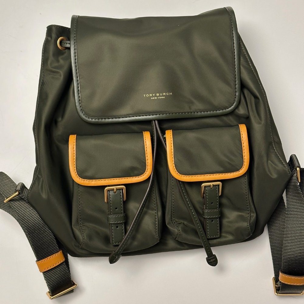 Tory Burch Nylon Leather trimmed backpack